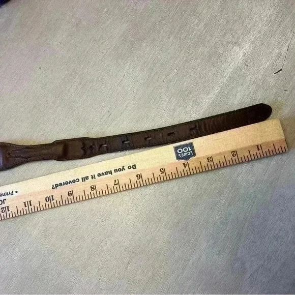 Western Tooled Leather Belt - Picture 5 of 6